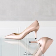 Minimalist Lambskin High Heels sandra (pink gold) Model 3 Inches Gives A Look professional