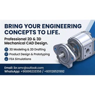mechanical 2D or 3D design and simulation FEA and CAD.