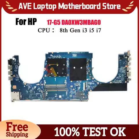 DA0XW3MBAG0 For HP ZBook 17 G5 Laptop Motherboard With i5 i7 CPU DDR4 L28461-001 L28461-601 100% Ful