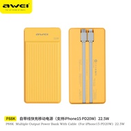 Awei P88K High Quality Power Bank Fast Charging Digital Display Powerbank 10000mAh Portable Slim Cha