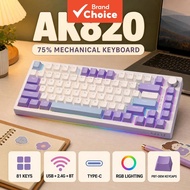 AJazz AK820 Mechanical Keyboard, 81-Key, 2.4G Wireless, RGB