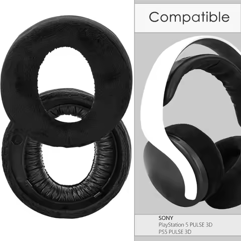 Replacement Ear Pads Cups Earpad Memory Foam Cushions For Sony Playstation PS5 Pulse 3D Wireless Hea