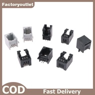 FCMY 10PCS RJ11 Telephone Soet Curved Pin 95001 4P4C 6P6C 6P4C Female Ja Pcb Connector Telephone Soe