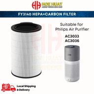 Replacement FY3140 FY3430 HEPA + Carbon Filter for Philips AC3033 AC3036 Air Purifier