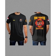 Latest short sleeve fire fighter t-shirt/extinguisher