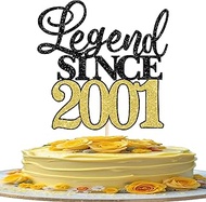 1 Pack 25th Birthday Cake Decoration Glitter Cheers to 25 Cake Topper Legend Since 2001 Cake Decorat