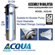 Water Filter ACQUA x8 JUMBO Ultra Filtration 8000 Litre an Hour Length 64cm x 20 cm 1 Inch Fitting