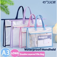 A3/8K/Long Documents Organizer Paper Organizer File Organizer File Bag Briefcase Tote Bag 45*33CM