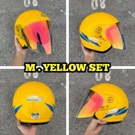 SPECIAL EDITION COMBO SET COLOUR YELLOW HELMET LTD SPORT YELLOW SET FULL SET VISOR SIANG MALAM CRYST