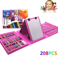 Set Alatan Melukis & Mewarna untuk Kanak-kanak 208pcs Art Set of Drawing Sketch and Coloring Accesso