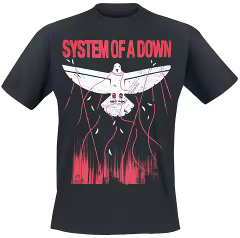 Dove Overcome System of A Down T-Shirt Men Women Vintage Metal Rock Band Graphic Tee 100% Cotton Sum