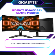 GIGABYTE G34WQC A-EK 34” WQHD (3440 x 1440) 144HZ CURVE 1MS VA PANEL GAMING MONITOR