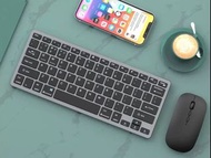 無線藍牙鍵盤 鼠標套裝 充電款 蘋果 ipad 迷你 便攜 靜音 適用平板電腦