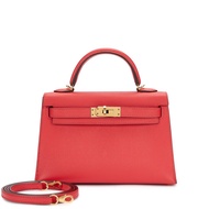 Hermès Rouge Tomate Epsom Mini Kelly II 20 Gold Hardware, 2016