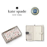 Gift Idea - Kate Spade Staci Saffiano Phone Wallet / Wristlet / Clutch in Gift Box (Parchment/ Multicolor Scribble Hearts) # KA624 [Mint by MelM]