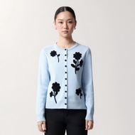 KUKAI | Rayne Cardigan - Knit Cardigan Wanita ELEGAN with Crochet Flower Details