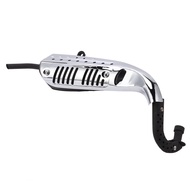 Exhaust Muffler Cool Look Dirt Bike Exhaust Pipe Impact Resistance with Heat Shield for Z50 49‑107cc