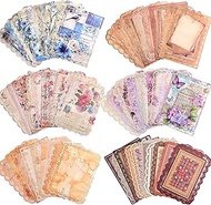 66 Sheets Lace Edged Scrapbook Paper Set, 6 Packs Vintage Decorative Paper Scrapbooking Supplies for
