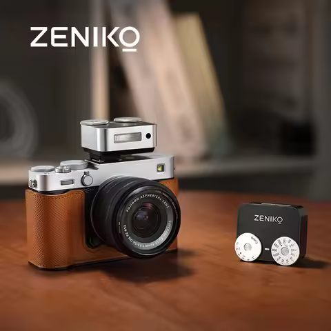 ZENIKO ZA12 Dual Dial Retro Mini Rechargeable Camera Flash Light Speedlite for Canon Fuji XM5 XT3/So