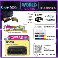 Canon Printer Wireless PIXMA G3010  - Complete set with original ink for GI-790Bk GI-790C GI-790M GI