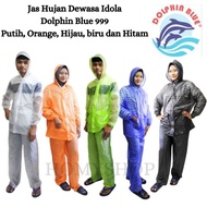 RAINCOAT ELMONDO CERIA/DOLPHIN999 IDOLA LATEST PLASTIC PONCHOO FOR WOMEN AND MEN ADULTS THICK SUIT W