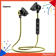 Skym* Bluetooth-compatible 50 Waterproof Neckband Stereo Sports Earphone Headset with Microphone