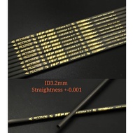 6/12pcs ID3.2MM Carbon Shaft Spine 350-1000 Pure Carbon Gold LOGO