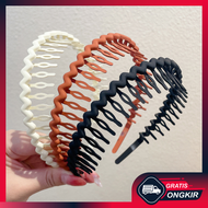 Gratis Ongkir - Bando Sirkam Bentuk Gelombang Zigzag Untuk Pria Wanita Model Korea / Bando Doff