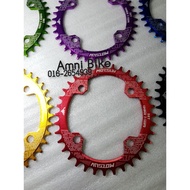 oval single chainring 32t 34t 36t 38t mountain bike bcd 104