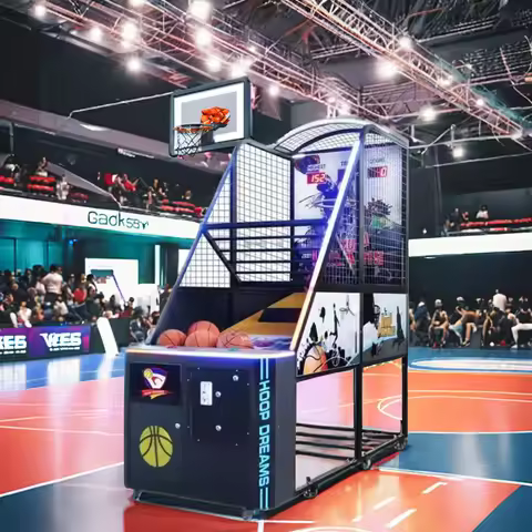 High Quality Metal Basketball Arcade Game Machine Folding Coin Operated Games Basketball Shooting Ba