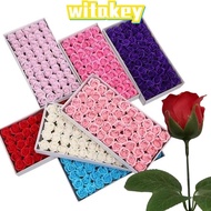 WITAKEY 50Pcs Soap Rose Flower, Realistic Floral Handmade Foam Rose, Creative Wreath Making Three La
