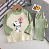 SOFT RIBBED LONG-Sleeve GIRLS' SUIT – CUTE PICTURE DG551