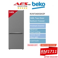 Beko Bottom Fridge 2 Door Refrigerator Inverter 340L Peti Ais 2 Pintu Peti Sejuk 2 Pintu 冰箱 RCNT340I50VZP