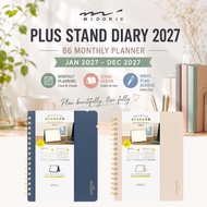 Midori Plus Stand Diary Planner 2026-2027 B6 Monthly Edition