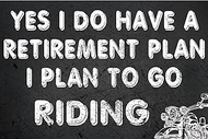 Jenifu Funny Motorcycle Sign Yes I Do Have A Retirement Plan I Plan To Go Riding Retro Vintage Metal
