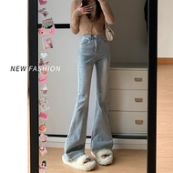 Light Blue Flared Jeans Women Denim Flared Pants Micro Flared Pants Black Flared Pants High Waist Je