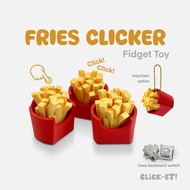 CLICK-ET! Fries Clicker Keychain by Slycelab 3D Printed Aesthetic Fidget Toy for Stress Relief