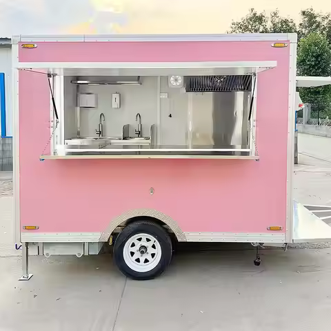 Fast Food Truck Trailer Motor Tricycle Mobile Barbecue Food Trailer Ice Cream Food Cart In China
