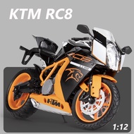 HOT!!!● pdh711 【RUM】1:12 Scale KTM RC8 Alloy motorcycle model diecast car Toys for Boys baby toys birthday gift car toys kids toys car model car toys model collection