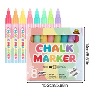 8 Colors Liquid Erasable Chalk Markers Pens  Washable Wet Erase Neon Art Makers for Blackboard Chalk