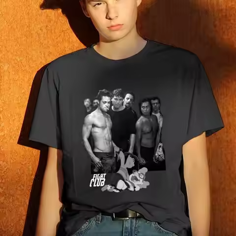 New!!! Fight Club Ft Lilo Black T-shirt