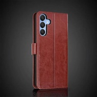 Đồ đựng thẻ bìa trường hợp đối với Samsung Galaxy A15 / A15 5g lật bằng da PU Bìa Ví Retro vỏ điện t