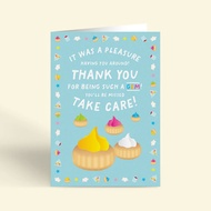 Souvenir Greeting Card – Gem Biscuit Farewell Goodbye Bye (LARGE A4 SIZE) Wish Card