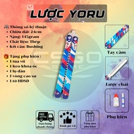 Lược bướm tập balisong butterfly CSGO thép chống gỉ đen bạc tại Csgo Store