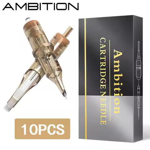 Ambition Premium 10PCS Tattoo Cartridge Mix Round Liner 0.3/0.35mm RL/RM Disposable Tattoo Needle 1r