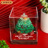 CISWGE แผ่นบันทึกปฏิทินรูปต้นคริสต์มาสแบบ3D 2026ปฏิทินฉีกกระดาษแกะสลักศิลปะแบบทำมือกระดาษโน้ตสำหรับต