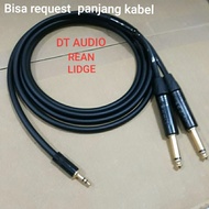 kabel DT Audio 2 meter jack akai TRS 3,5 mm to 2 akai mono