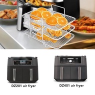 304 Stainless Steel Air Fryer Rack Multi-Layer Double Basket Accessory for Ninja Air Fryer BBQ