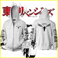 INS Tokyo Revengers Jacket Long Sleeve Hooded Tops Anime Cosplay Coat Unisex Valhalla Mikey Outerwear Plus Size Fashion