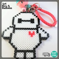 [Ready Stock] Superhero Baymax Cartoon Perler Beads Keychain Gift